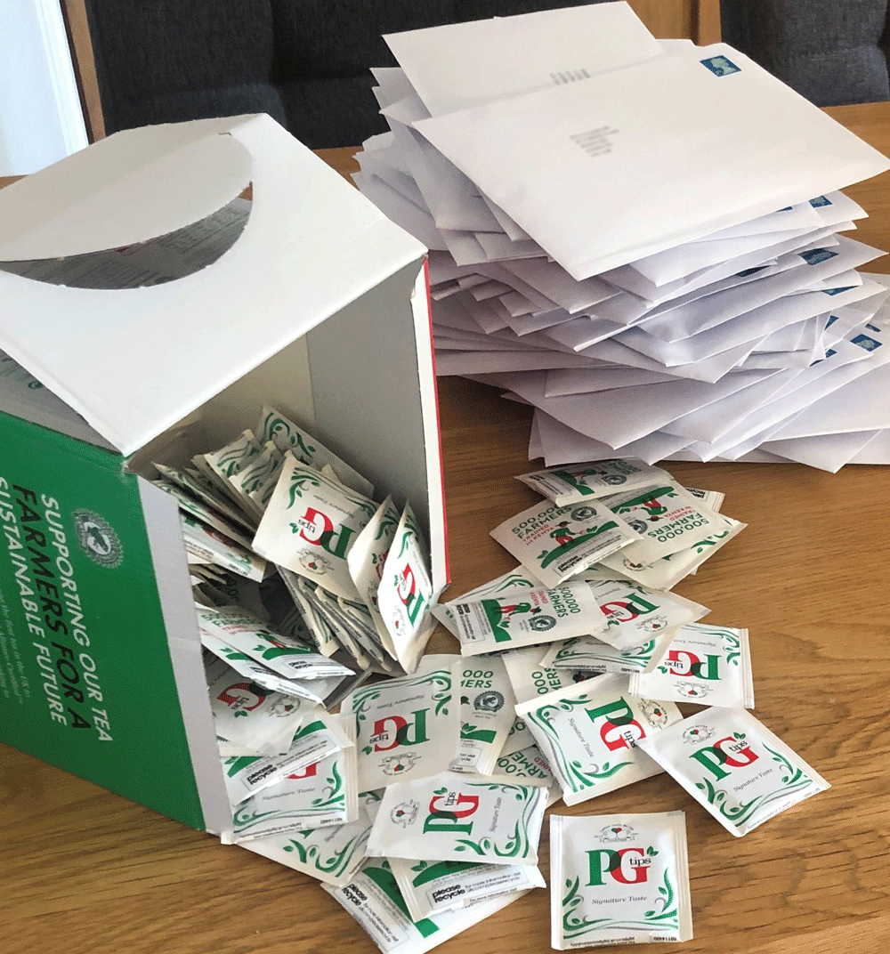 TEA BAGS MAIL OUT
